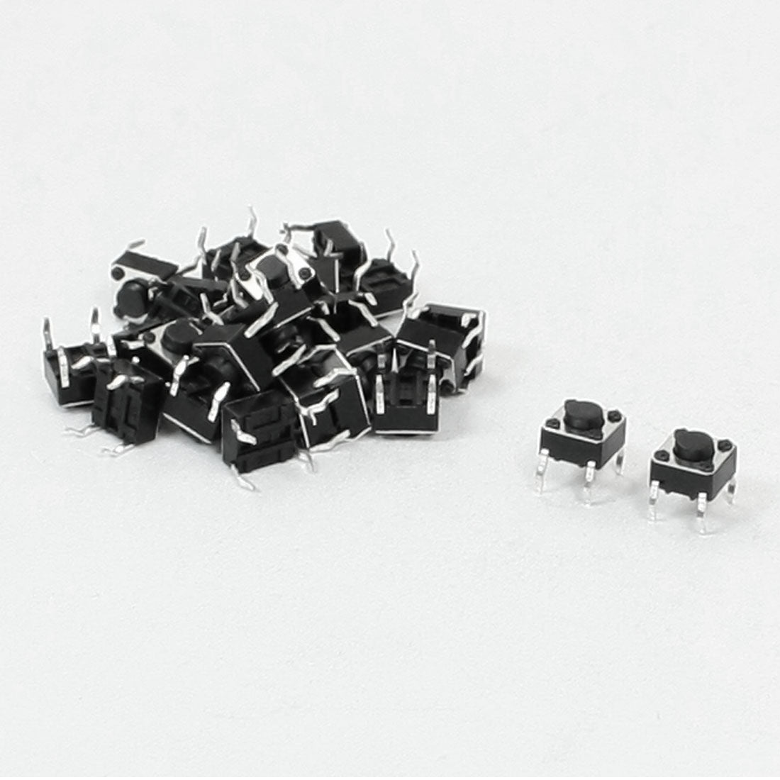 uxcell Uxcell 28 Pcs 6x6x4mm 4 Pins Momentary DIP Tactile Tact Push Button Switch