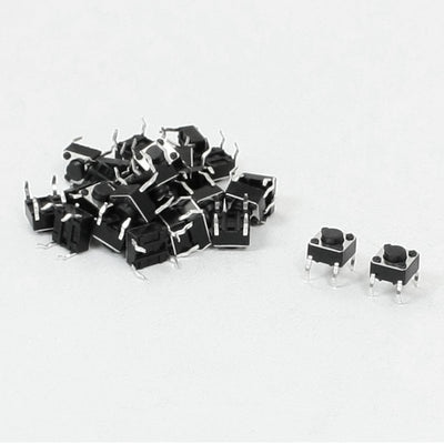 Harfington Uxcell 28 Pcs 6x6x4mm 4 Pins Momentary DIP Tactile Tact Push Button Switch