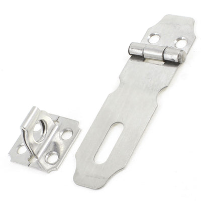 Harfington Uxcell Door Safety 3" Silver Tone Stainless Steel Padlock Hasp Staple Repair Parts