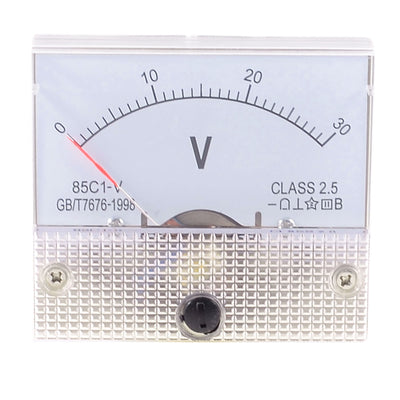 Harfington Uxcell Class 2.5 Accuracy DC 0-30V Panel Gauge Voltmeter Voltage Meter 85C1-V