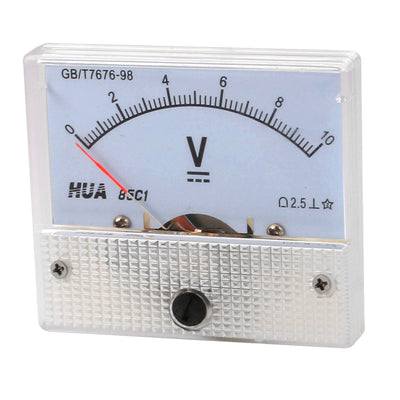 Harfington Uxcell 64mm x 56mm Dial Panel Gauge Voltage Voltmeter DC 0-10V 85C1-V