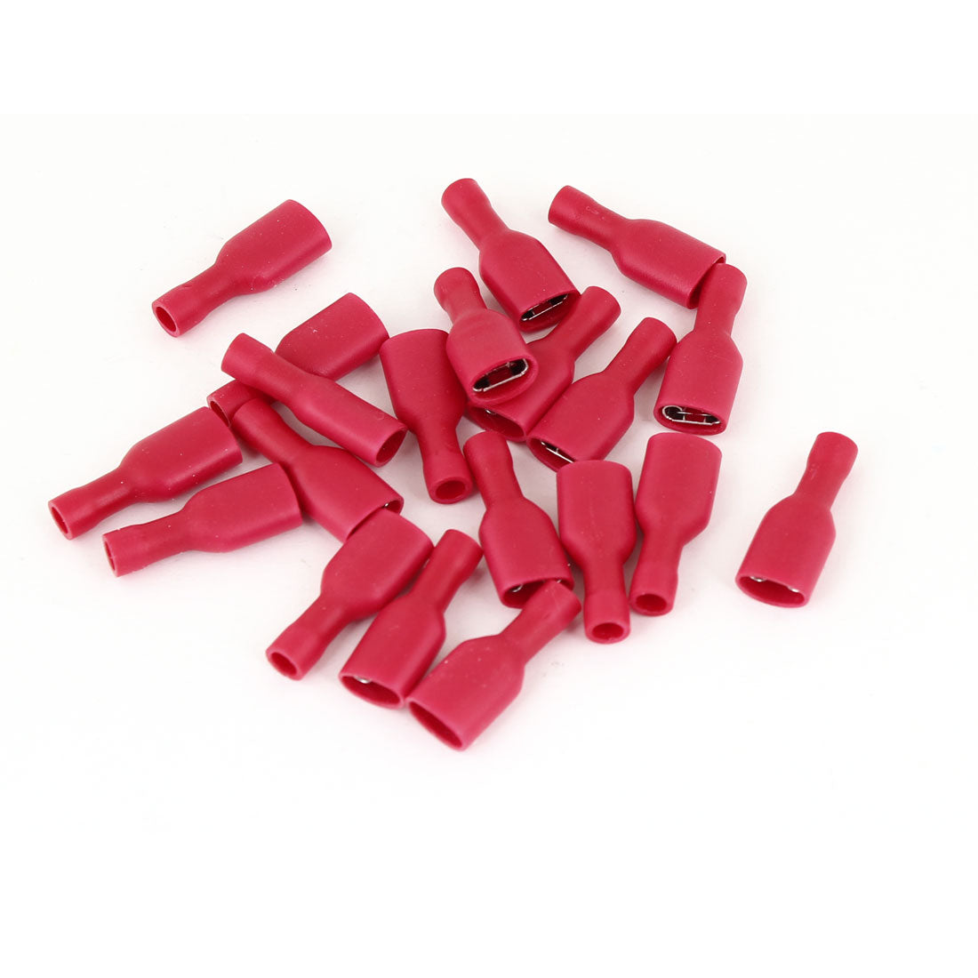 uxcell Uxcell Red Sleeve 15A Fully Insulating Female Crimp Terminals for 16-14 AWG 20 Pcs