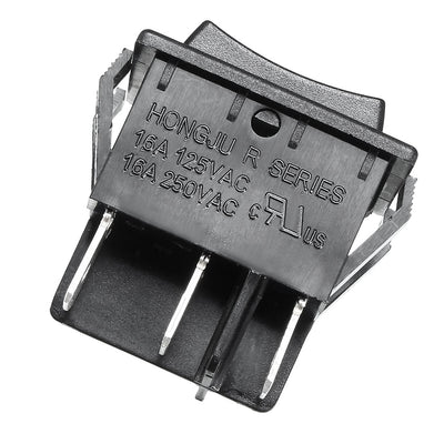 Harfington Uxcell 2Pcs 250V/16A 125V/16A AC ON/OFF/ON DPDT Snap in Boat Rocker Switch