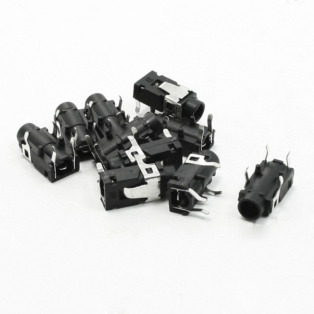 uxcell Uxcell 10 Pcs PCB Panel Mount 4 Pin 1/8" 3.5mm Female Socket Stereo Headphone Jack