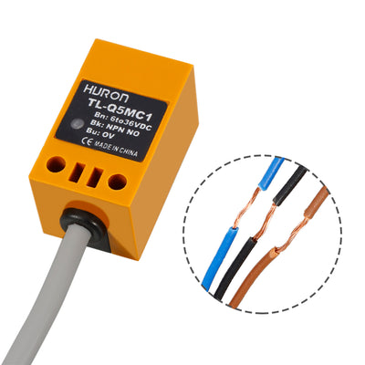 Harfington Uxcell TL-Q5MC1 NPN NO 5mm Inductive Proximity Sensor Switch 3 Wire DC6-36V