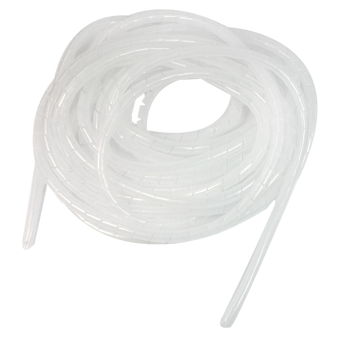 Harfington 8.5M Long PE Polyethylene 10mm Spiral Cable Wire Wrap Tube White