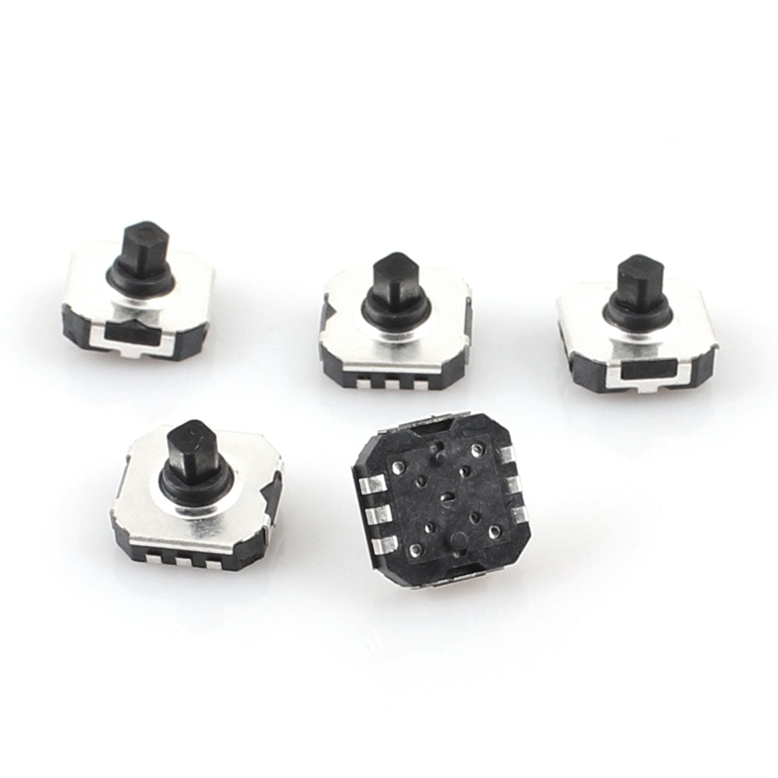 uxcell Uxcell 5 Pcs 7mm x 7mm 6 Pin 5 Way Momentary Push Button Surface Mounted Devices SMT Tactile Switch