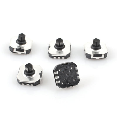 Harfington Uxcell 5 Pcs 7mm x 7mm 6 Pin 5 Way Momentary Push Button Surface Mounted Devices SMT Tactile Switch