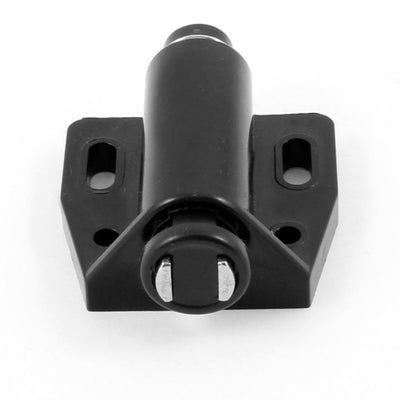 Harfington Uxcell Black Plastic Metal Single Magnetic Press Head Door Catch Latch 3.8cm Width