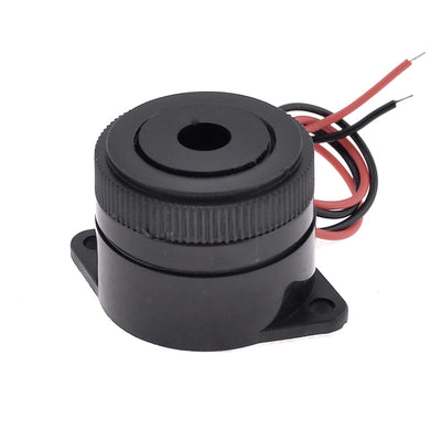 Harfington Uxcell Black Housing DC 3-24V 2 Wire Industrial Electronic Continuous Sound Buzzer 105dB