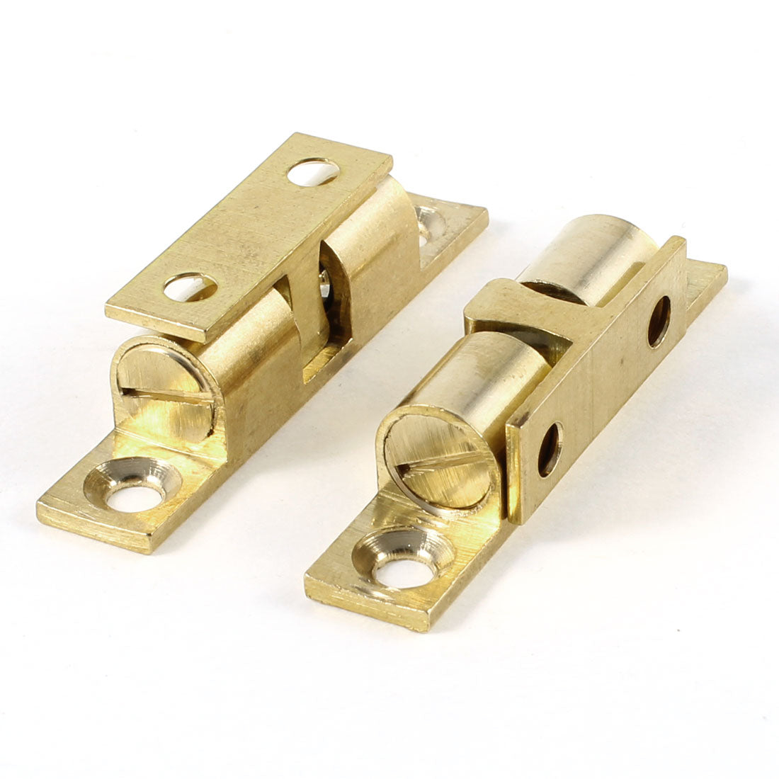 uxcell Uxcell Home Door Brass Double Ball Catch Hardware 50mm Long Gold Tone 2 Pcs