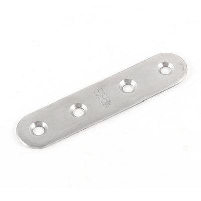 Harfington Uxcell Stainless Steel 4 Holes Flat Corner Brace Plate Connector 80x17x2mm