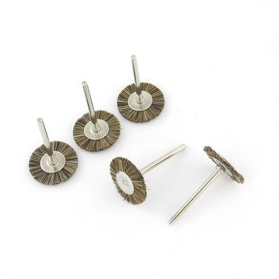 Harfington Uxcell 5 Pcs 25mm Diameter Wheel Brush Jewelers Polishing Buffing Tool