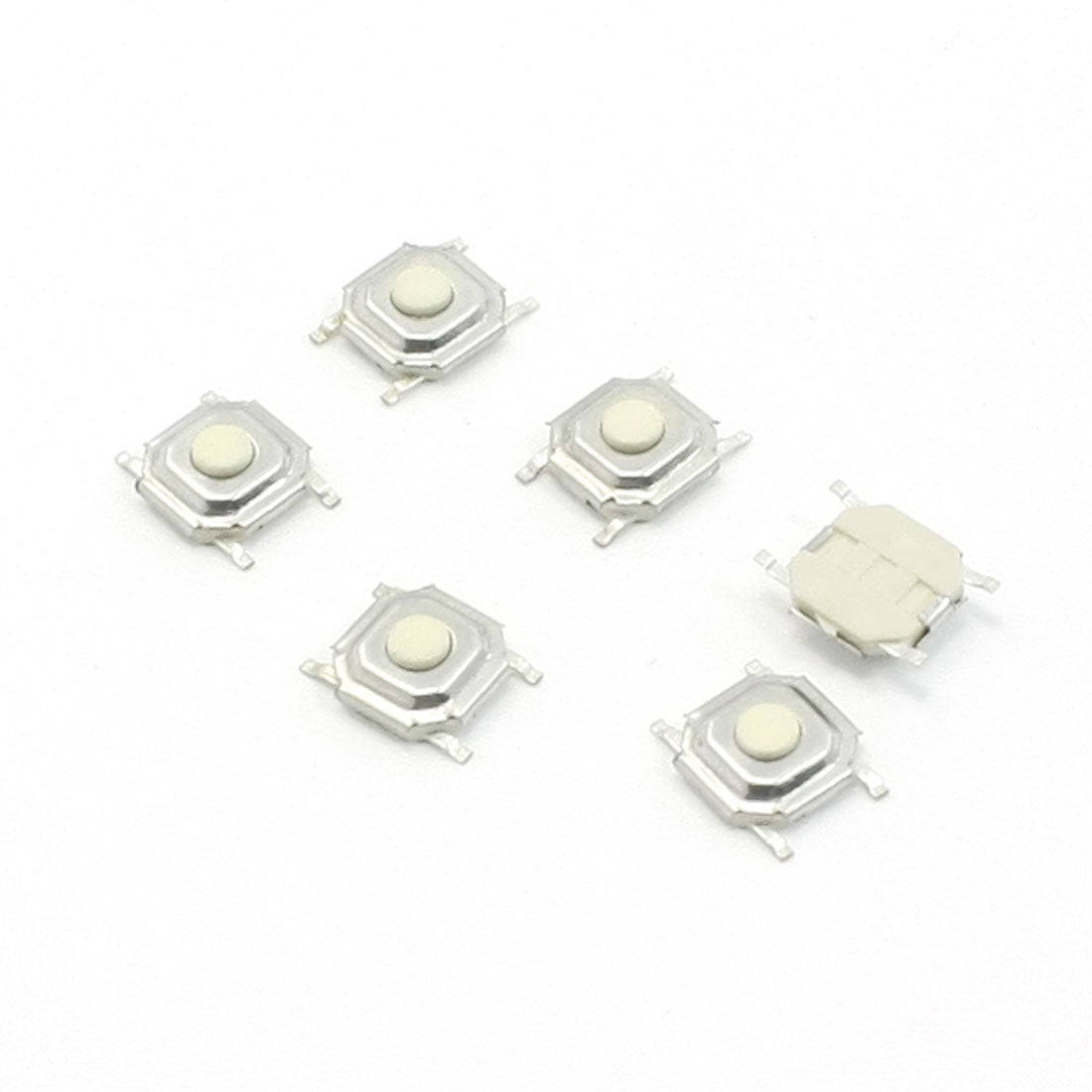 Harfington DC 12V 0.2A PCB SMT Surface Mounted Devices Momentary Motion Micro Tactile Switch 5.3x5.3x2mm 6 Pcs