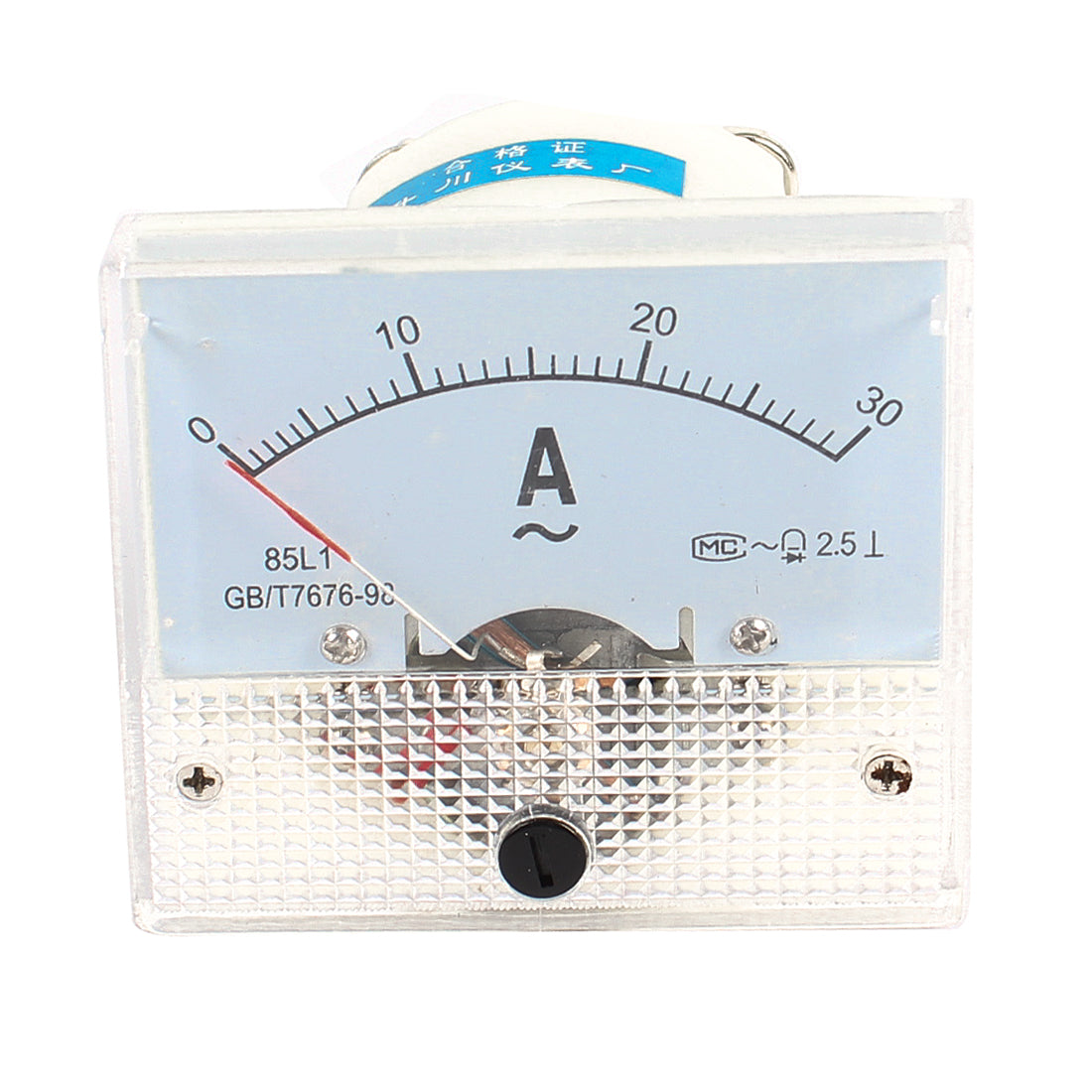 uxcell Uxcell Recatangle Shaped Class 2.5 Accuracy AC 30A Amperemeter Meter Panel Gauge White