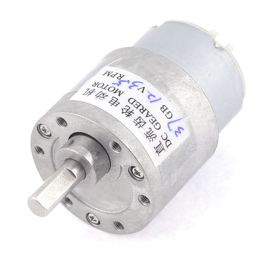 uxcell Uxcell 12V 3.5RPM Permanent Magnetism 6mm Shaft Dia DC Gearbox Geared Motor