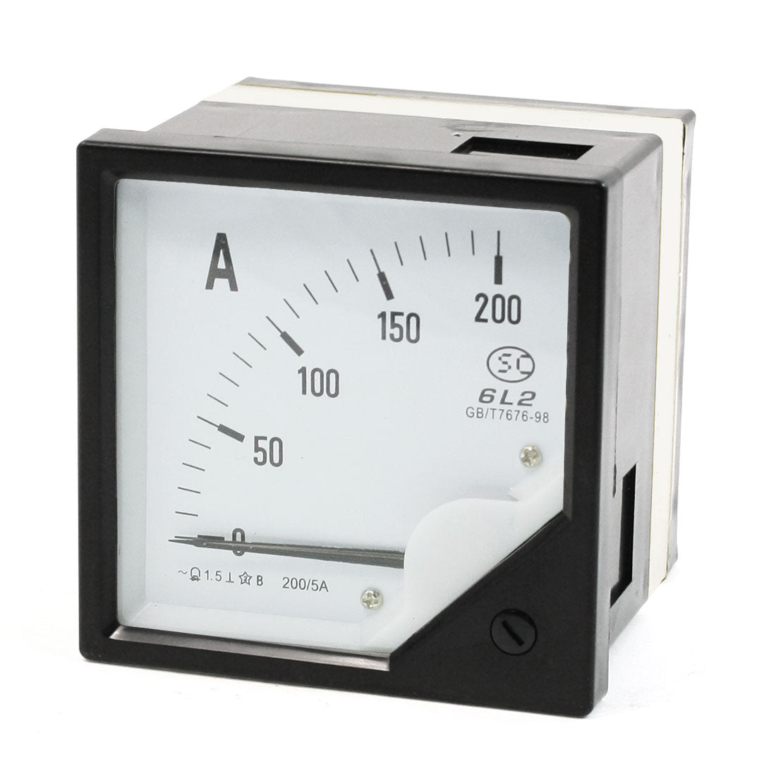 uxcell Uxcell 80mm Square Panel AC 200A 200/5 Analog Amplifier Meter Ammeter Pointer
