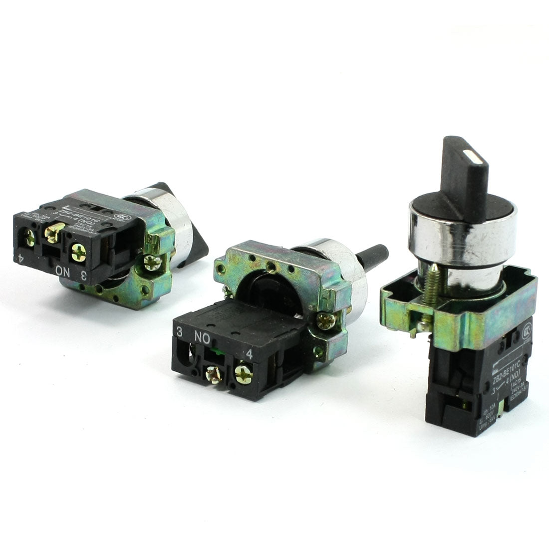 uxcell Uxcell 3 PCS 2 Position 2 Screw Terminal NO SPST Rotary Switch Latching 10A Ith 600V Ui