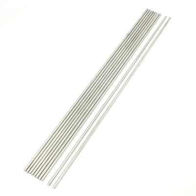 Harfington Uxcell 10 Pcs Stainless Steel 300x3mm Round Rod for RC Airplane