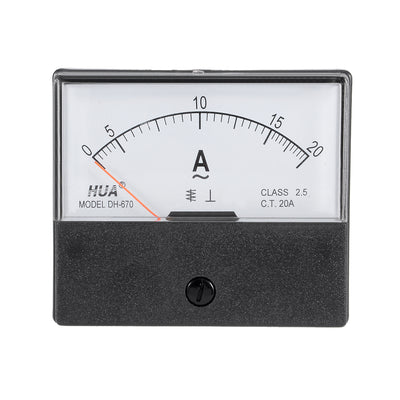 Harfington Uxcell AC 0-20A Analog Panel Ammeter Gauge Ampere Current Meter DH-670