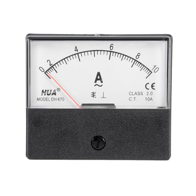 Harfington Uxcell AC 0-10A Analog Panel Ammeter Gauge Ampere Current Meter DH-670