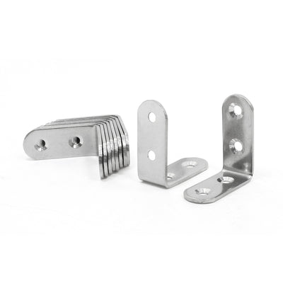 Harfington Uxcell 40mm x 40mm x 17mm Stainless Steel 90 Degree Angle Bracket 10 Pcs