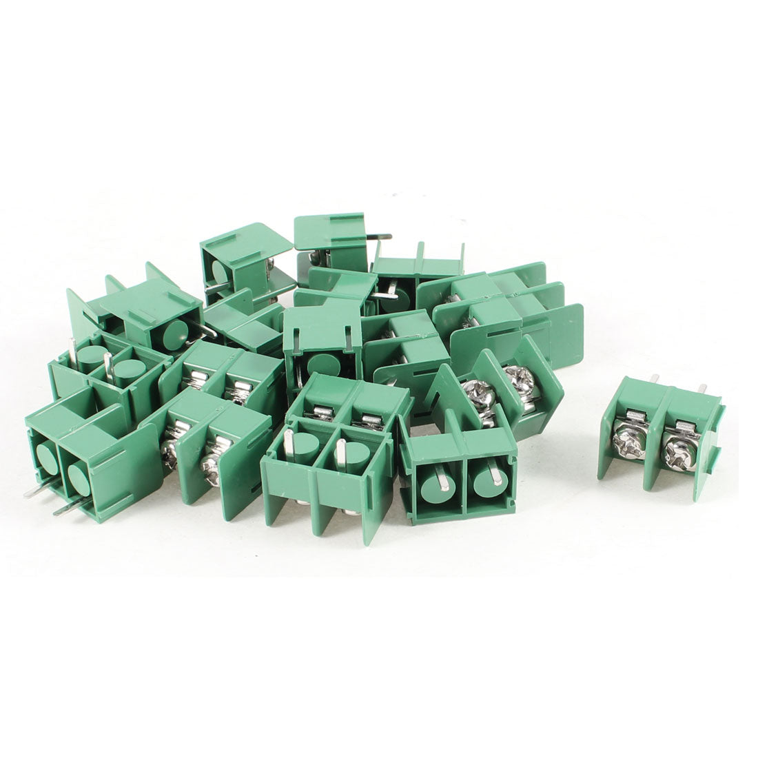 uxcell Uxcell 20 Pcs 300V 20A 2 Positions 7.62mm Pitch Pluggable Terminal Block Green
