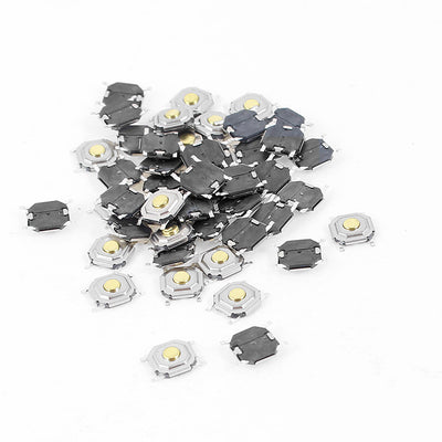 Harfington Uxcell 50 Pcs 5mmx5mmx1.5mm 4 Pins Surface Mounted Devices PCB Momentary Tactile Tact Push Button Switch