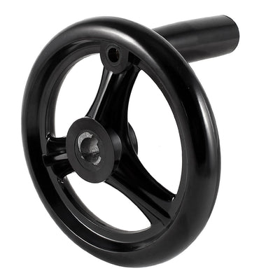 Harfington Uxcell Woodworker Table Belt Drive Saw Tilt Handwheel Black for 12mm Shaft