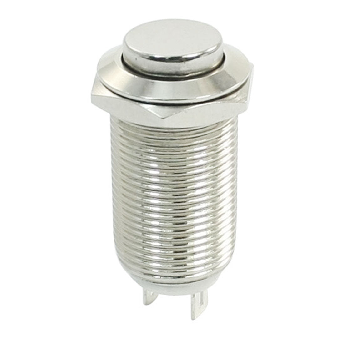 uxcell Uxcell Metal Latching High Flat Push Button Switch 12mm Threaded SPST ON/OFF 29 x 14mm