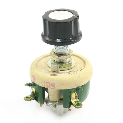 Harfington Uxcell Wirewound Ceramic Potentiometer Variable Rheostat Resistor 25W 500 Ohm