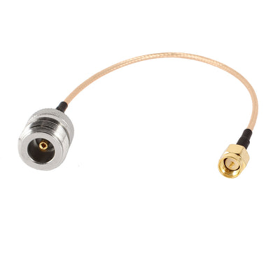 Harfington Uxcell 225mm/9 inch N-Type Male to SMA Male Jack Adapter Pigtail Cable