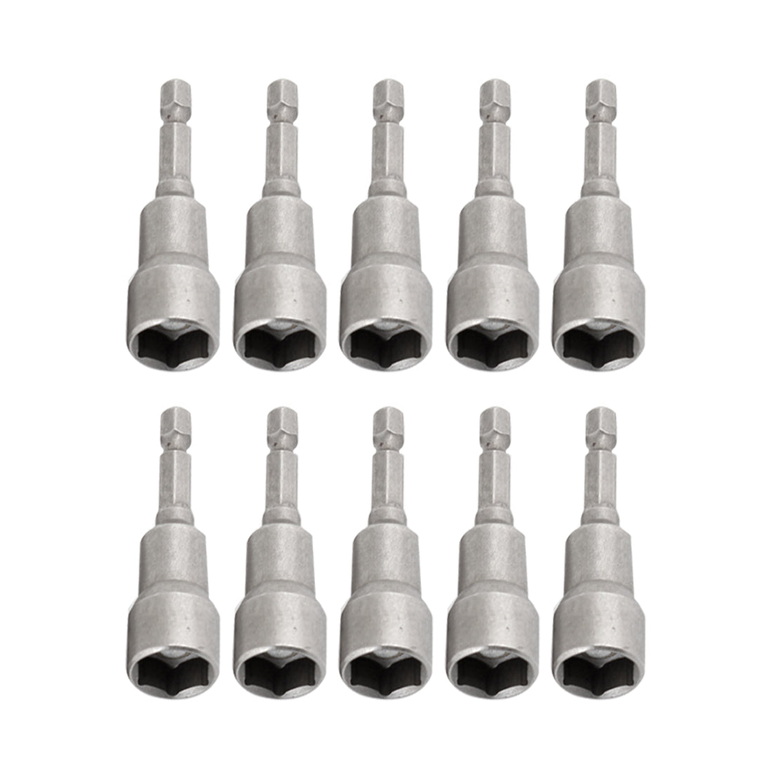 uxcell Uxcell 13mm Socket 1/4" Hex Shank 65mm Length Magnetic Nut Drivers Drill Bits 10pcs