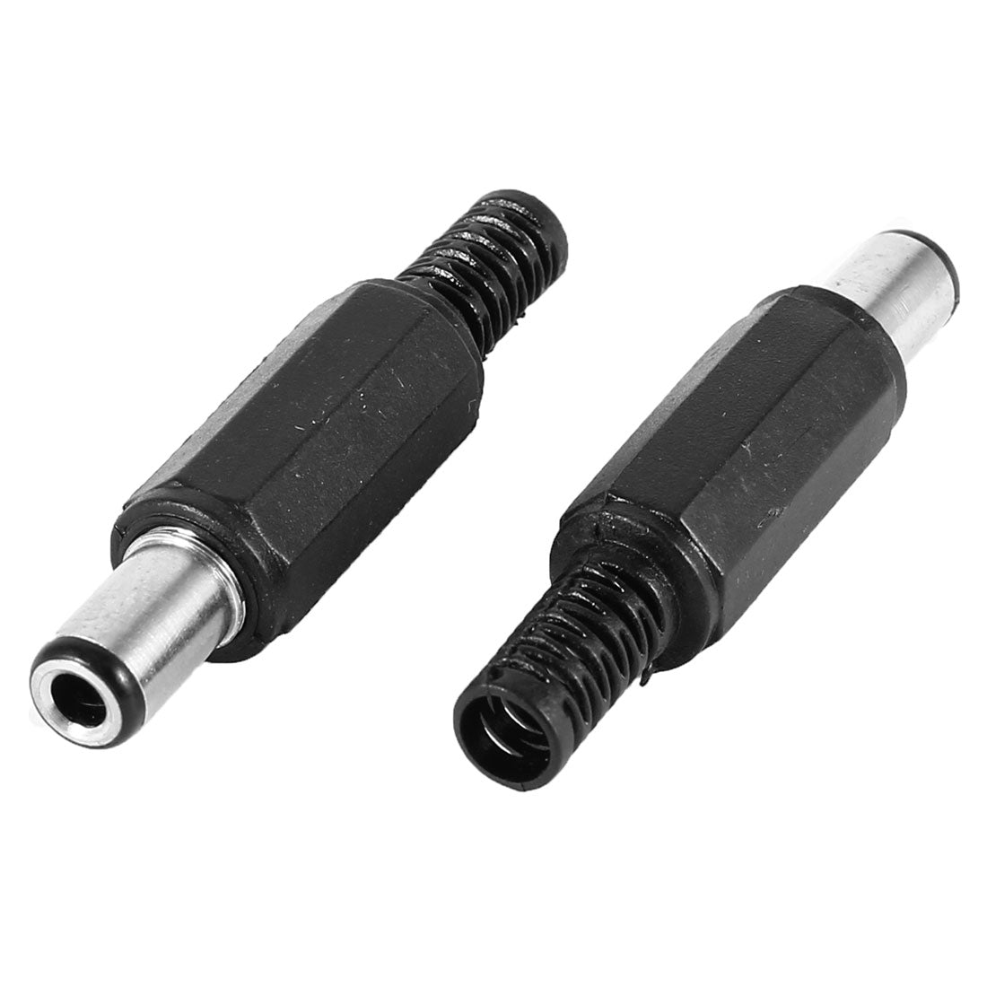 uxcell Uxcell 2 Pcs Plastic Wire Cable Guard 6.3 x 3.0mm Male DC Power Connectors