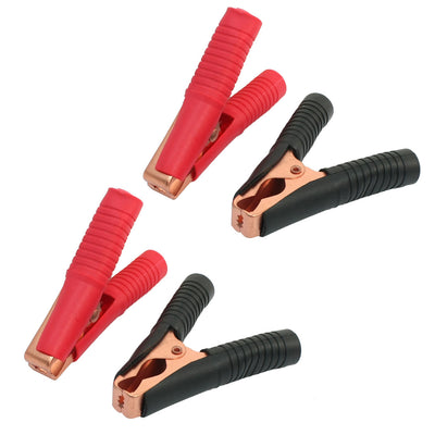 Harfington Uxcell 4Pcs Car Auto Battery Terminals Cable Alligator Clamp Clip 100A Red Black