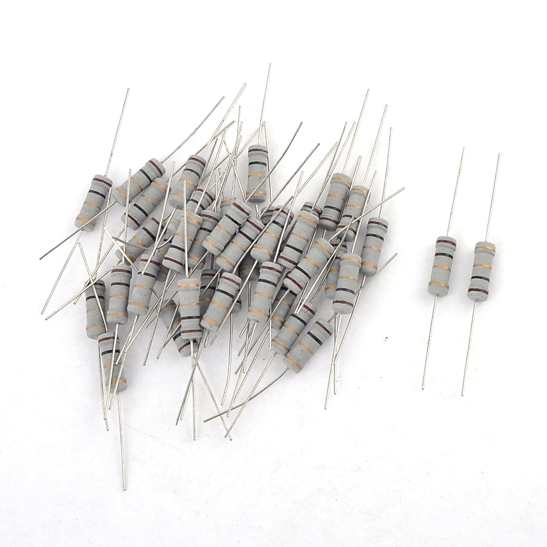 uxcell Uxcell 40 Pcs 1 Ohm 2W Resistance Fixed Carbon Film Resistors