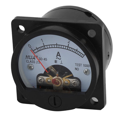 Harfington Uxcell SO-45 Class 2.5 Accuracy AC 0-3A Analog Ammeter Panel Meter Black