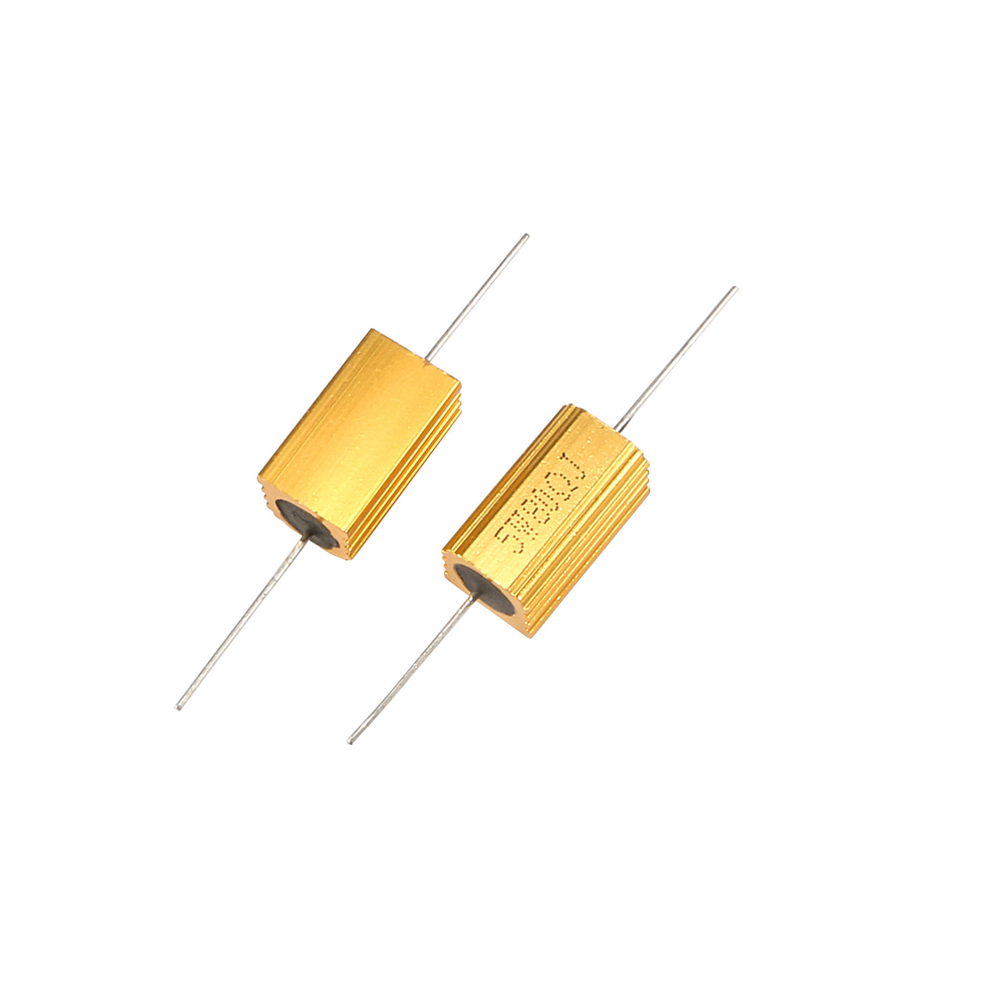 uxcell Uxcell 5W 80 Ohm Axial Gold Tone Heatsink Aluminum Clad Resistor 2Pcs