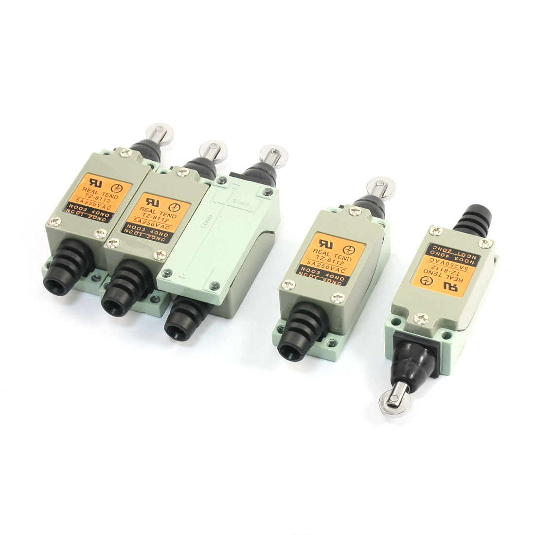 uxcell Uxcell 5pcs TZ-8112 Cross Roller Plunger Actuator Enclosed Limit Switch AC 250V 5A