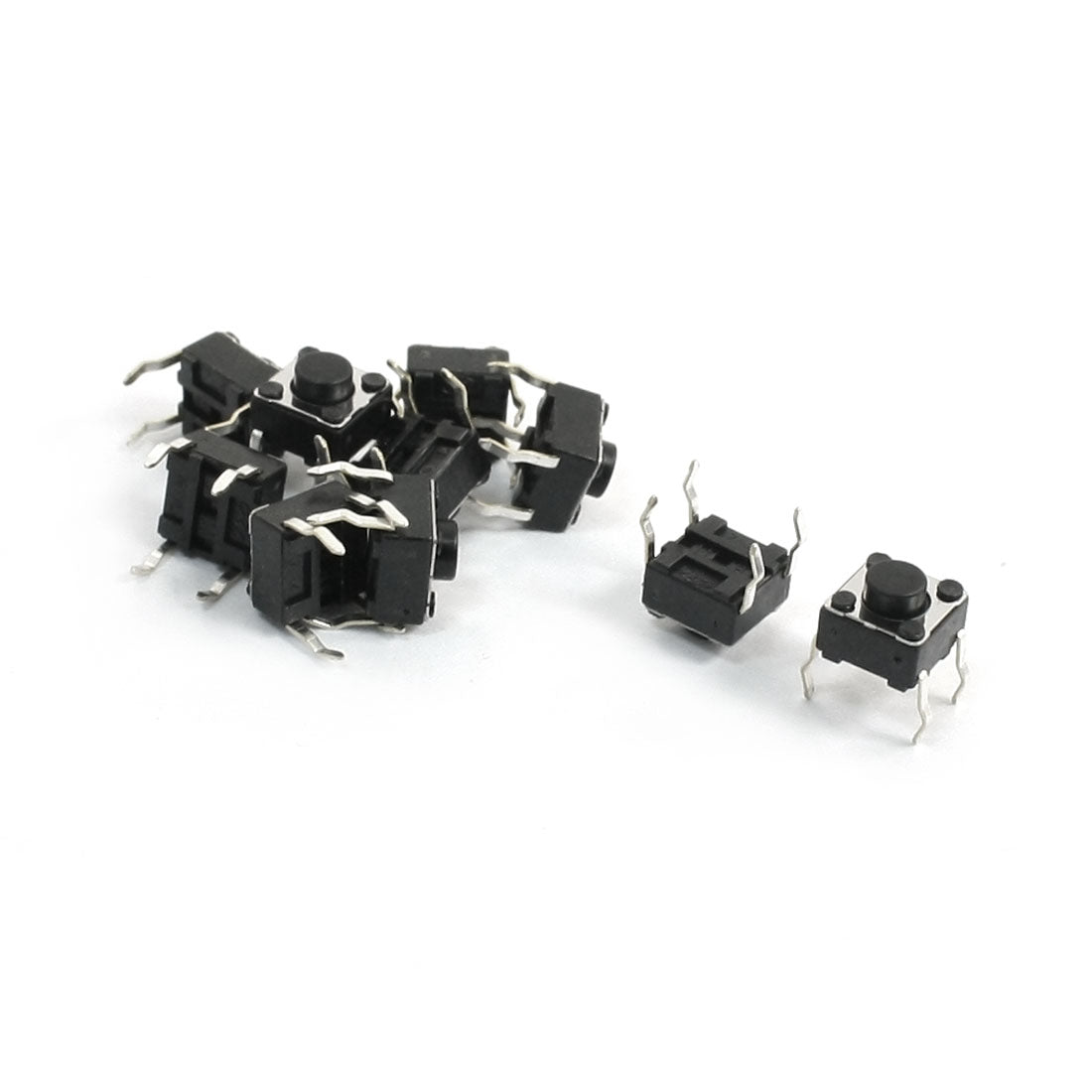 uxcell Uxcell 6mm x 6mm x 5mm Momentary 4 Pins Micro PCB Tact Tactile Switch 10 Pcs