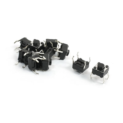 Harfington Uxcell 6mm x 6mm x 5mm Momentary 4 Pins Micro PCB Tact Tactile Switch 10 Pcs