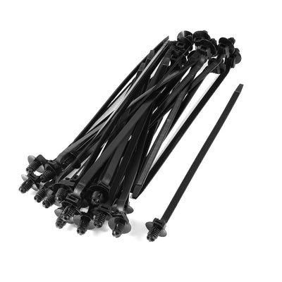 Harfington Uxcell 183mm x 5mm Black Nylon Auto Car Dome Fir Tree Mounting Wire Cable Ties 30 Pcs