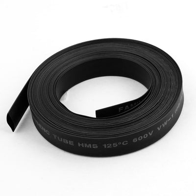 Harfington Uxcell Black 8mm Dia Polyolefin 2:1 Halogen-Free Heat Shrink Tubing Tube 5M 16.5Ft