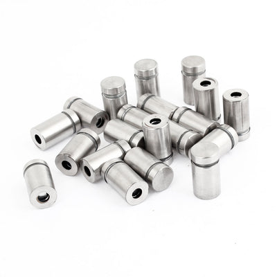 Harfington Uxcell 20 Pcs 12mm x 22mm Stainless Steel Glass Standoff Hardware