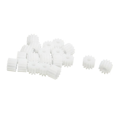 Harfington Uxcell 20Pcs 12-Teeth Plastic Gear Cog Wheel for 2.5mm RC Toy Electric Motor Spindle