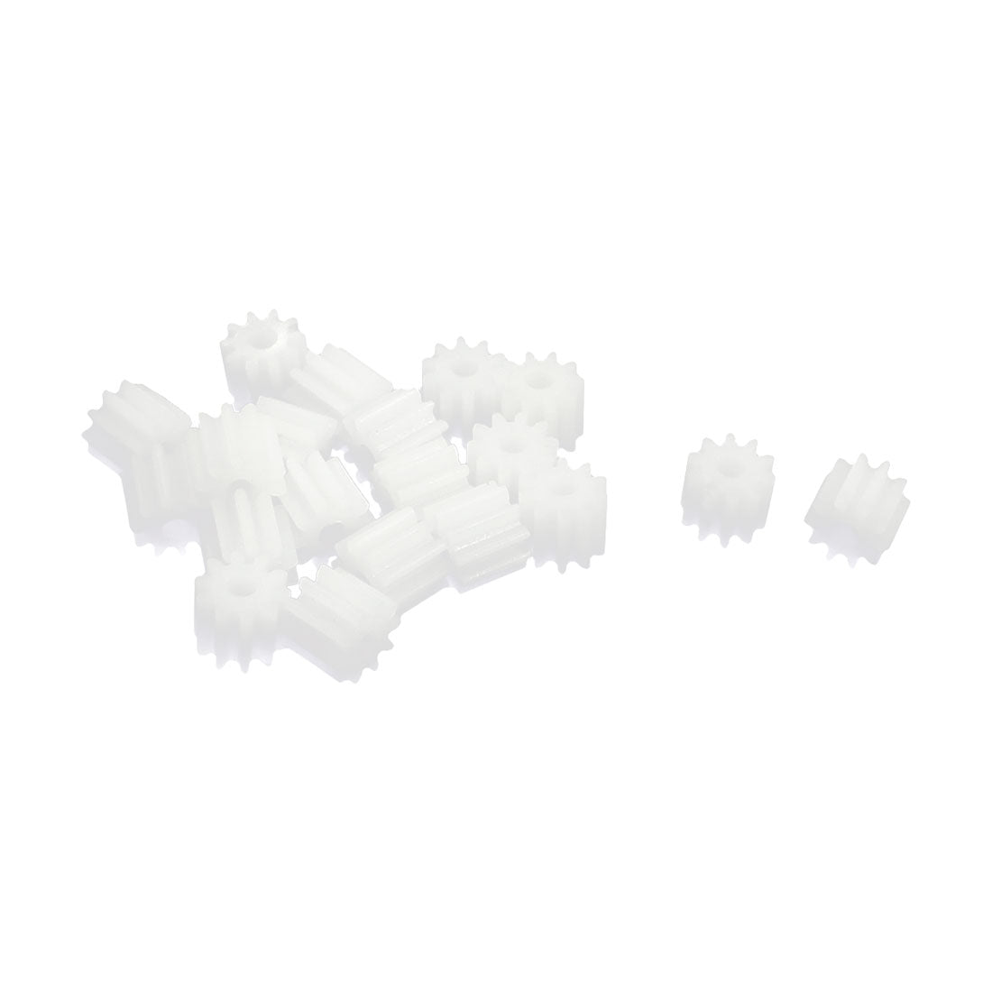uxcell Uxcell 20Pcs 6mm x 2mm 10 Teeth Plastic Gear Wheel for Toy Car Motor Gearbox Shaft