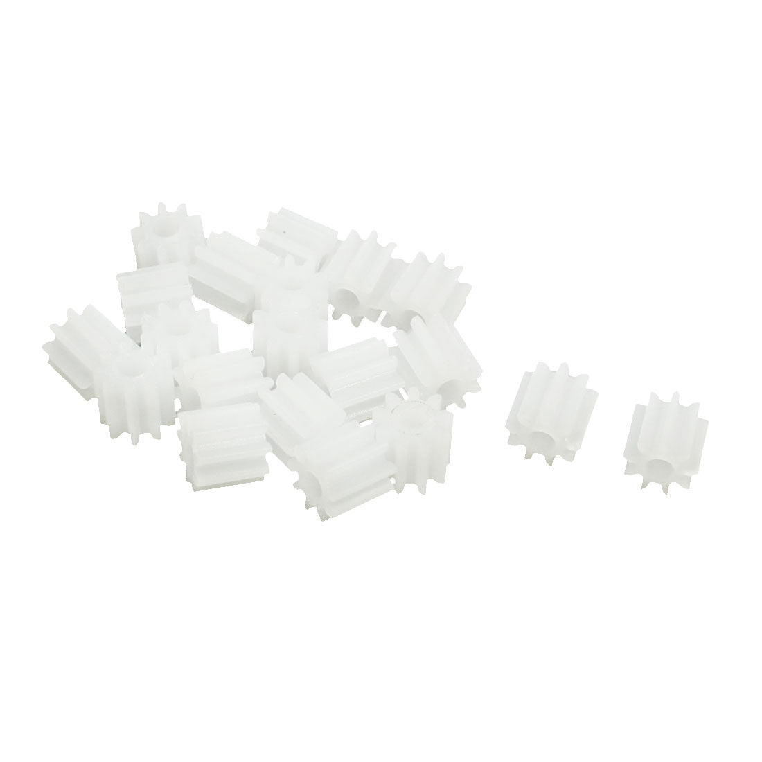 uxcell Uxcell 20 Pcs 5.5mm x 2mm 9 Teeth Plastic Gear for Car Model Motor Gearbox Shaft