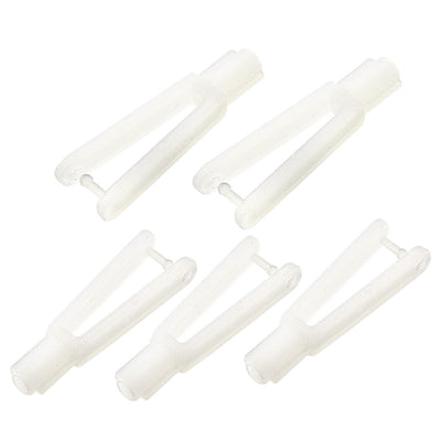 Harfington Uxcell 5Pcs White Nylon Clevis 2mm Dia Hole 29mm Length for RC Airplane