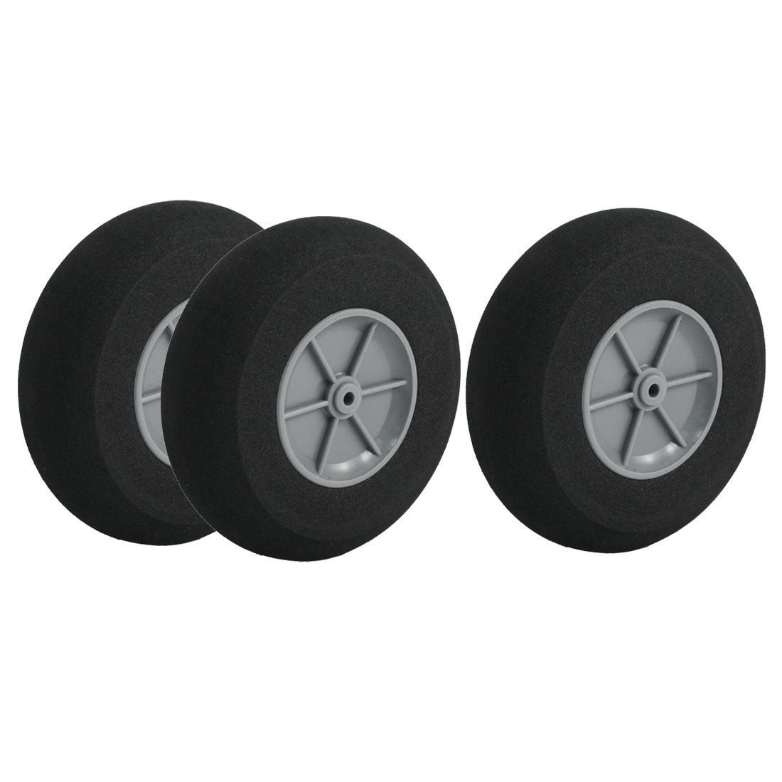 uxcell Uxcell 3pcs RC Airplane Glider Spare Parts Super Light Sponge Wheel 95x30mm