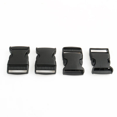 Harfington Uxcell 10pcs Black Hard Plastic Side Release Buckle for 3.2cm Width Strap Band